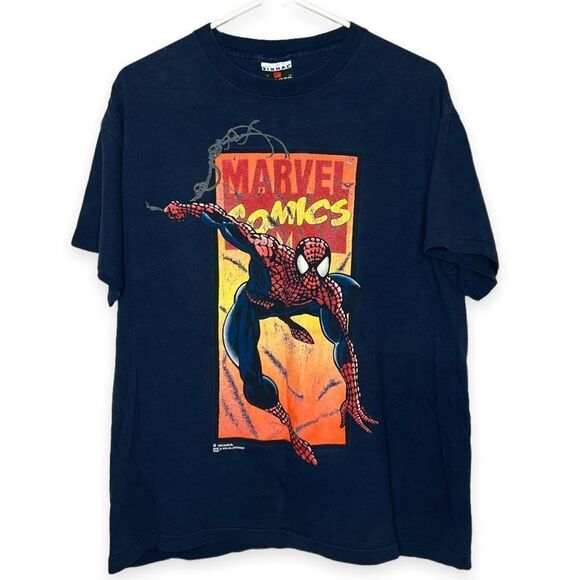 Vintage 1993 Marvel Spider-Man T-Shirt Single Stitched Rare Comic Book Size L